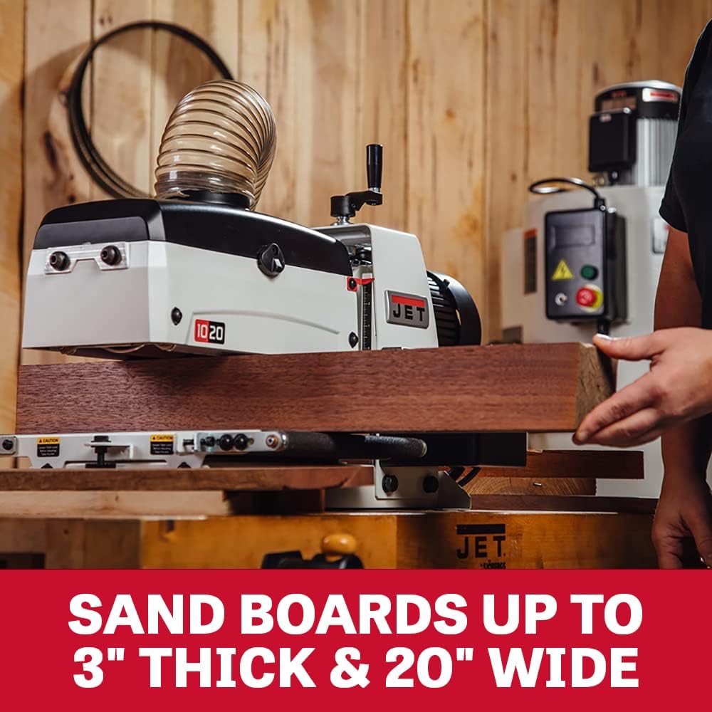 JET 10-Inch Benchtop Drum Sander, 1 HP, 115V 1Ph (Model JWDS-1020)