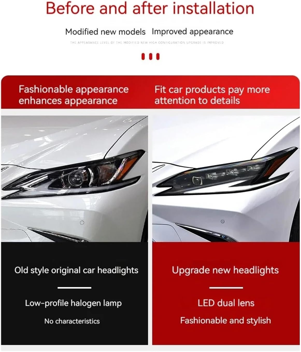 Car Lights Compatible For Lexus ES ES250 ES300h Headlights 2015-2023 LED Projetor Headlamp Daytime Running Light Automotive Accessories(18-23)