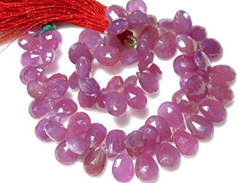 158 Carat-Natural AAA Pink Sapphire Faceted Pear Briolettes- 7.50