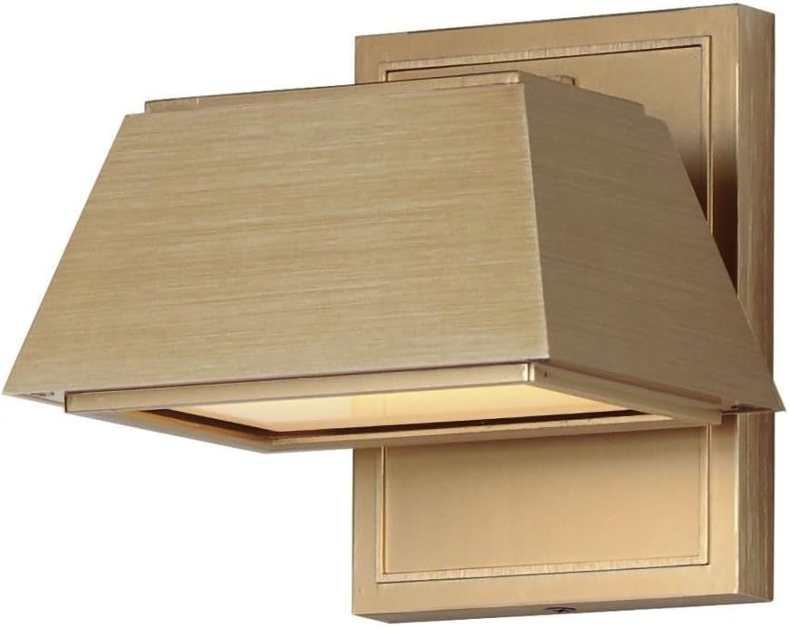 Maxim Mansard 12W 1 LED Light Outdoor Wall Lantern with Antique Brass Finish