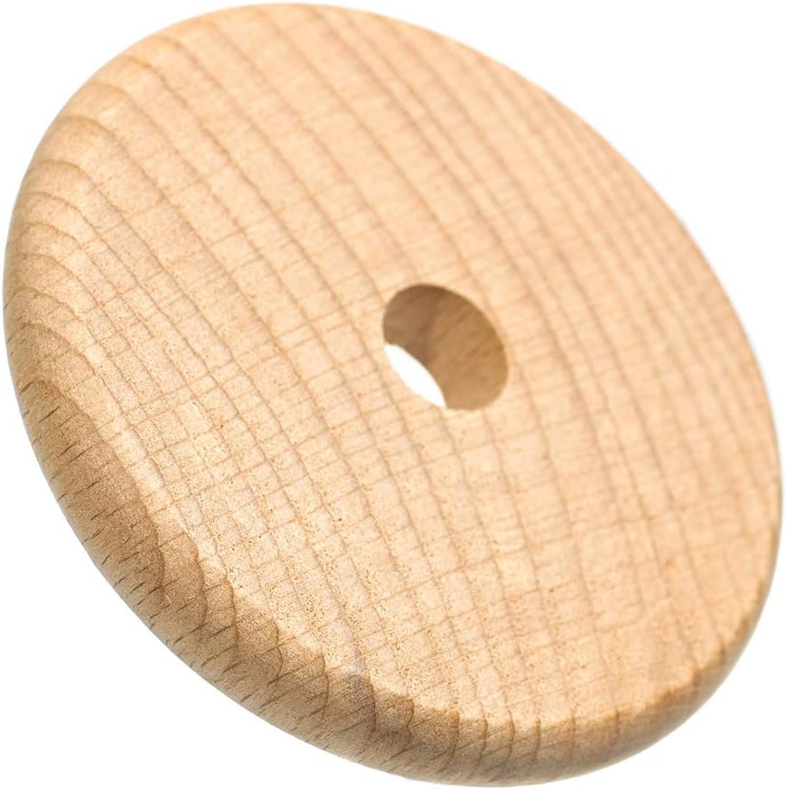 Craft County 3 Inch Wooden Disc Bead – for DIY Projects, Making, and Counting Tiles (100 Pack)