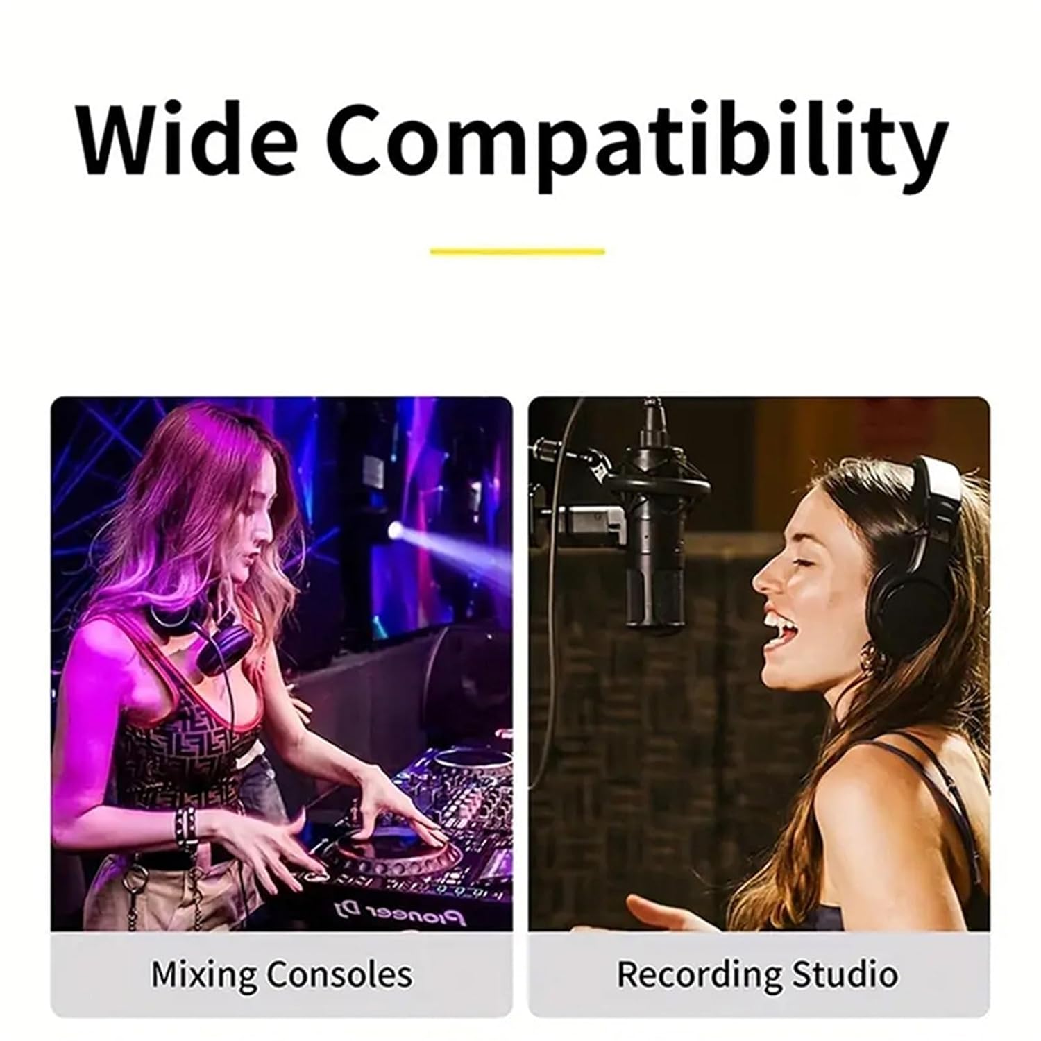 1/4 Inch Cord 6.35mm Mono Jack TS Speaker Cable 6.35 TS Guitar Instrument Cable for Guitar Electronic Drum Amplifier Audio Mixer(0.6m)