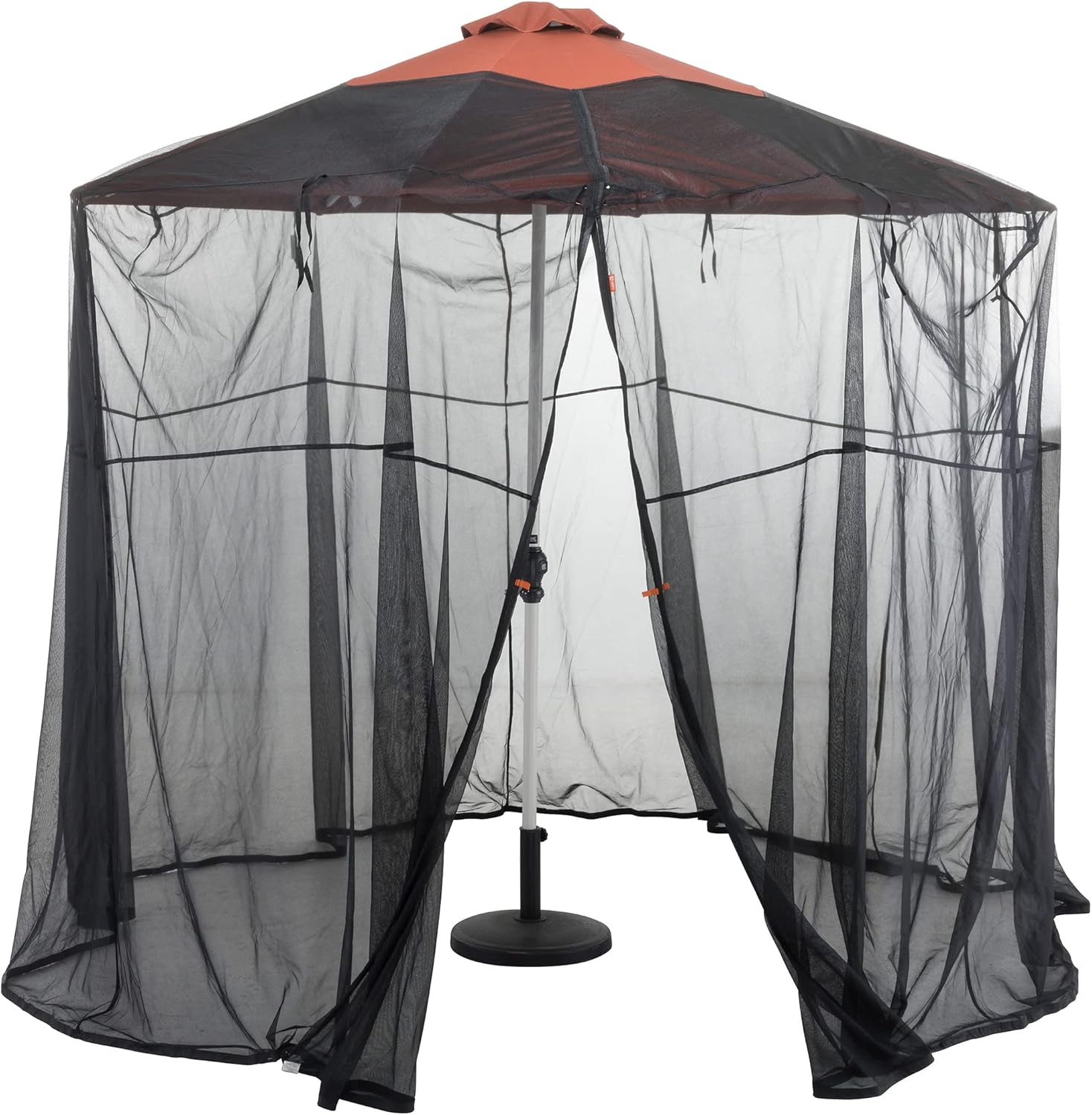 Classic Accessories Water-Resistant 9 Foot Universal Round Patio Umbrella Insect Screen Canopy, Patio Furniture Covers