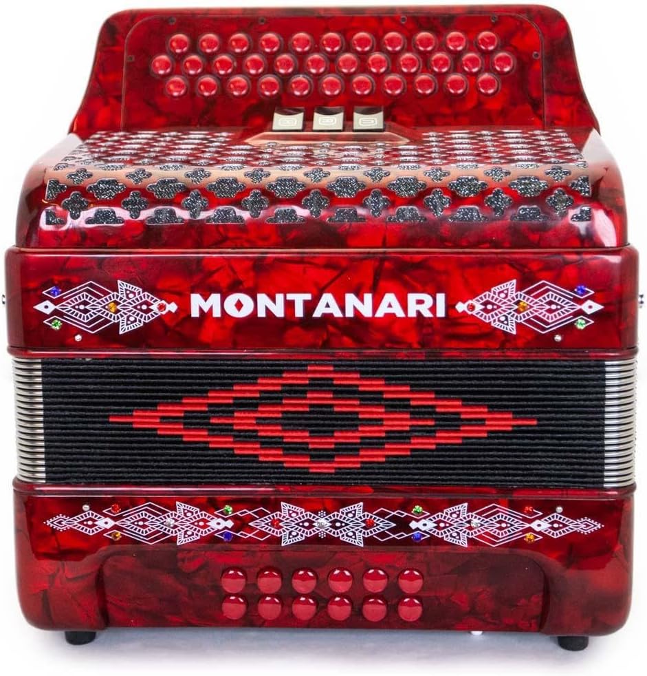 Montanari 3412 3S Accordion EAD Red Accordion
