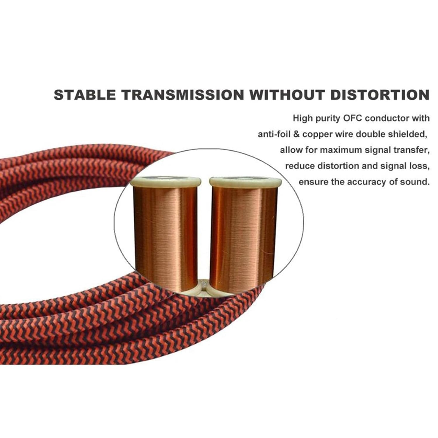 Pro Audio Cable Cable Dual 1/4 Inch TS Jack to TS Jack for Amplifier Mixer Console Electronic Organ Guitar Angled 6.35mm Cable(Red,3meter)