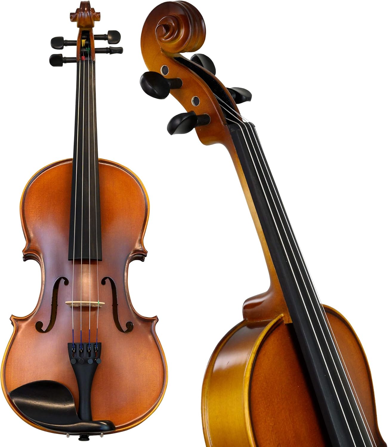 Ricard Bunnel G2 Violin Outfit Clearance 3/4 Size - Carrying Case and Accessories Included - Solid Maple Wood and Ebony Fittings By Kennedy Violins