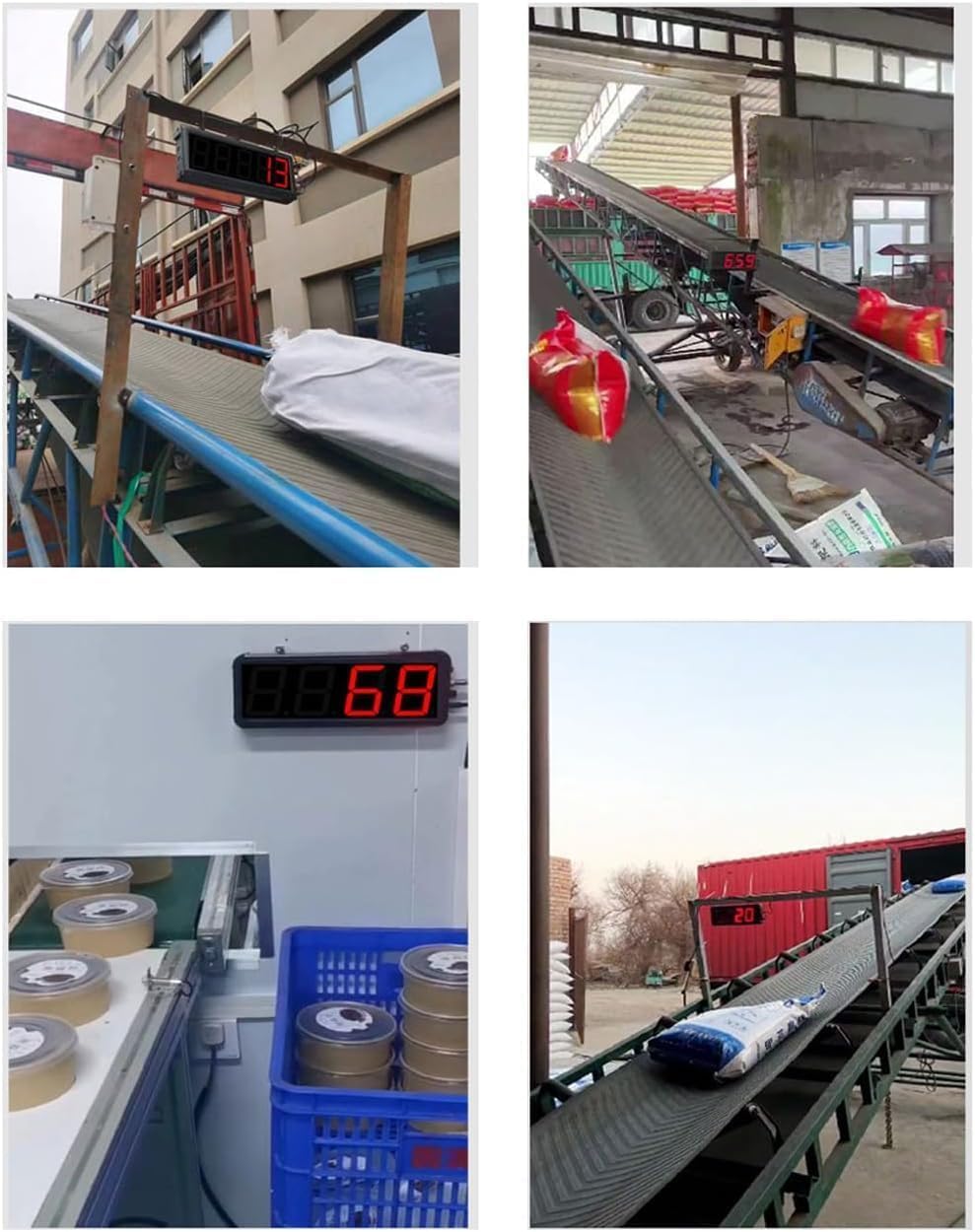4-Digit Digital Electronic Counter, LED Red Display Digital Counter 0-9999 with Foot Pedal, Production Line Counting Screen, for Factories and Workshops, Airports Stations/Breeding Farm/Conveyor Belt