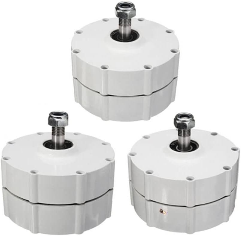 Wind Turbine Generator Kit, Wind Turbine And Water Turbine Low Speed 600W 800W 1000W 12V 24V 48V Gearless Permanent Magnet Generator Horizontal Wind Turbine for Hybrid Solar Wind System(Without Base,4