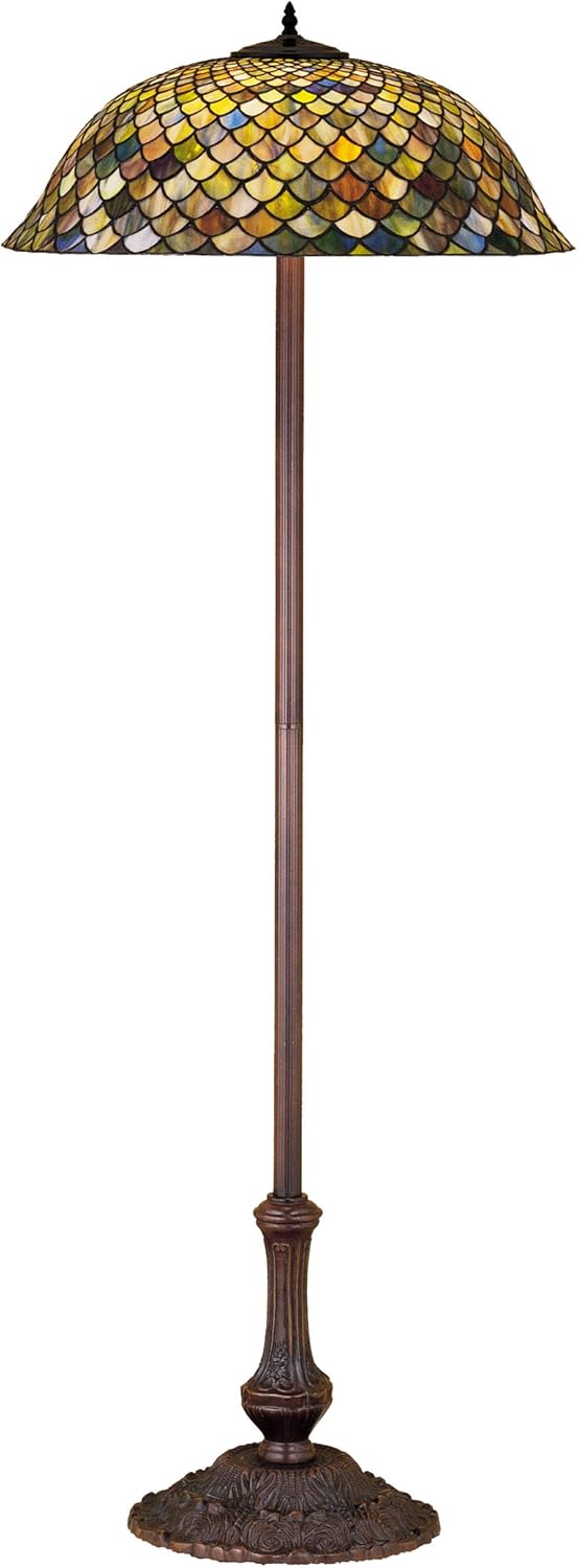 Meyda Tiffany 30456 Fishscale Floor Lamp, 63