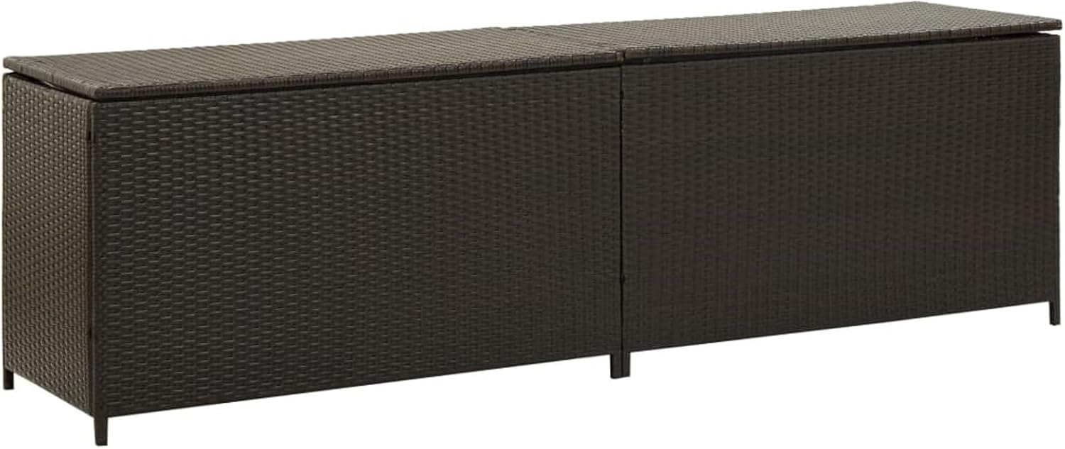 Patio Storage Box Outdoor Storage Cabinet Deck Boxes Outdoor Waterproof Outdoor Storage Bin Outdoor Storage Bench Rattan 78.7