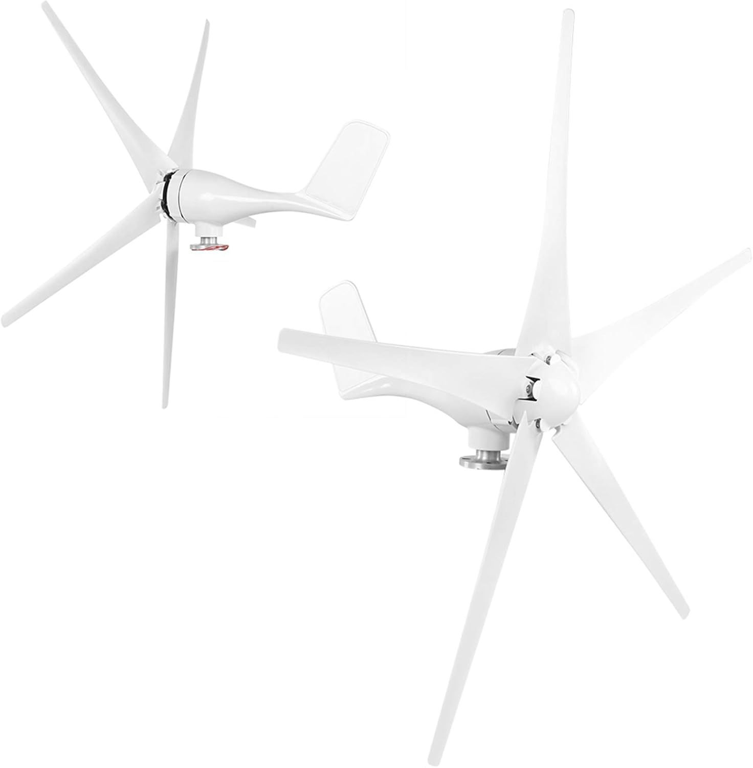 Walfront 1200W Small Wind Generator Kit 5 Blade Windmill Generator Wind Power Generator with Controller for Marine Home (24V)