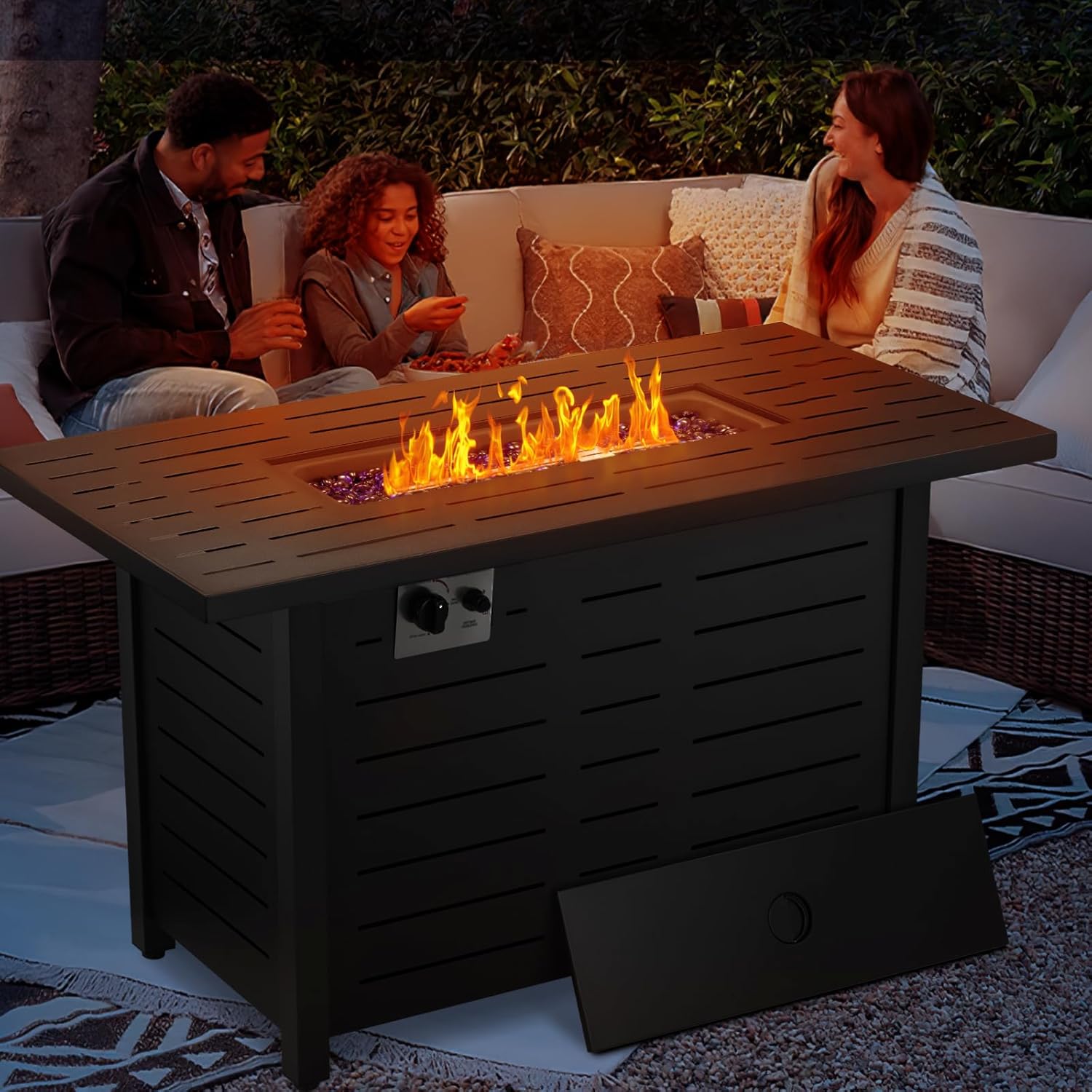 Xbeauty Fire Pit Propane Gas FirePit Table 43