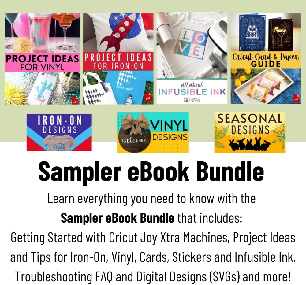 Cricut Ultimate All-in-One Materials and Accessories Bundle - 115+ Piece Beginner Sampler Material Kit for Cricut Joy Xtra Cutting Machines - Vinyl, HTV, Card Making Packs, Pens, Tools & Sticker Paper