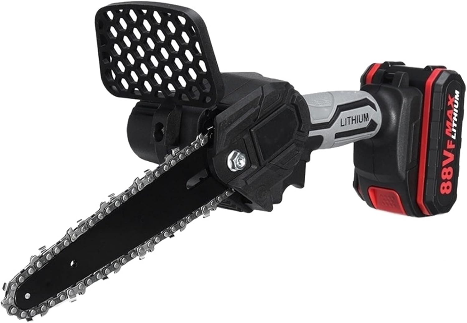 6 Inch 3000W Mini Electric Chain Saw Woodworking Pruning Chainsaw Garden Trimming Saw Power Tools With 2Pcs Battery for Beginners DIY(2 Battery)