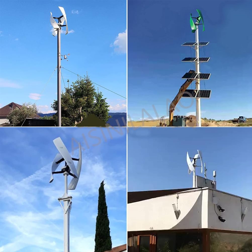 10000W Efficient Vertical Wind Turbine - 220V 48V 24V 12V Low Noise Wind Power Generator with Controller with Easy Installation for RV, Camping, Off-Grid Living,12v