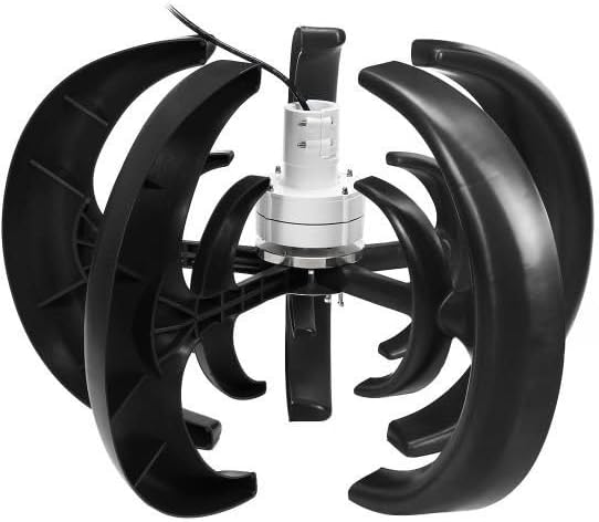 12V/24V 2000W Wind Turbine Kit 5-blade Lantern Wind Turbine With Controller + 100W*2 Solar Panels + Battery For RV, Boat, Home Power Generation, Etc. (Color : 12V)