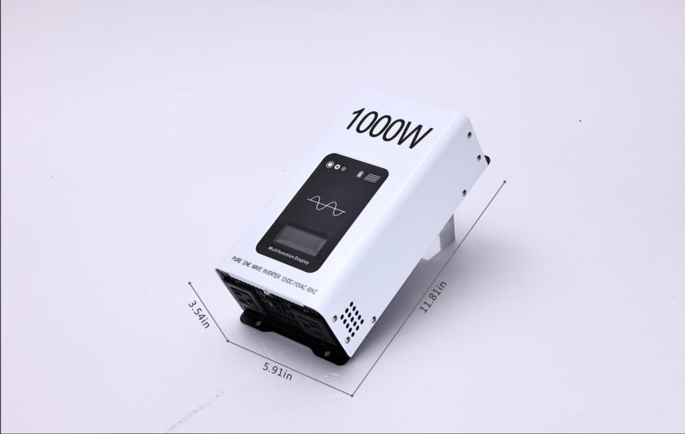 1000W Pure Sine Wave Inverter 12V DC to 120V AC Converter for Home, RV, Truck, Camping, Trailer, Support Li, AGM, SLD, Gel, FLD Batteries