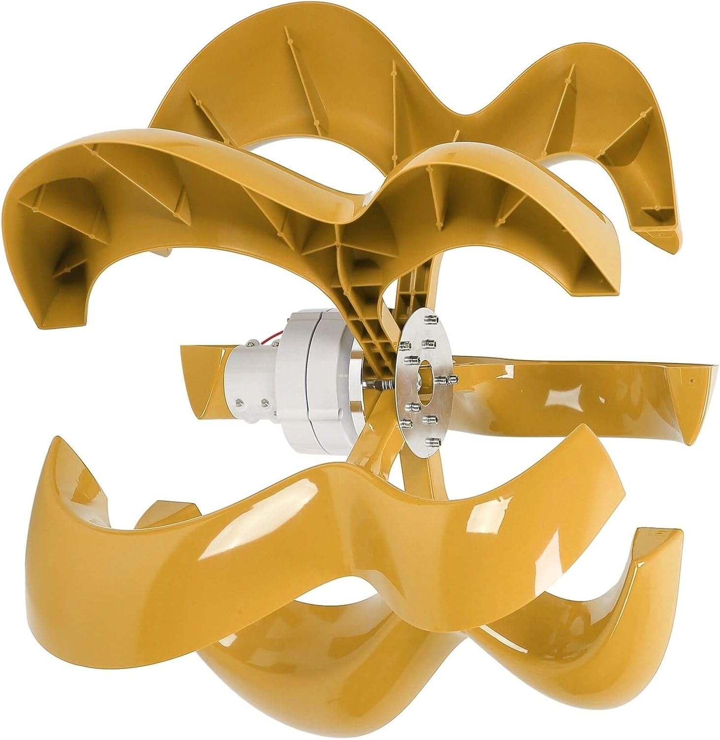 1200W DC12V/24V 5-Blade Wind Turbine Kit with Controller Vertical Axis Wind Turbine Breeze Start Wind-Solar Hybrid Street Light Home Marine Use (Color : Yellow, Size : 24V)