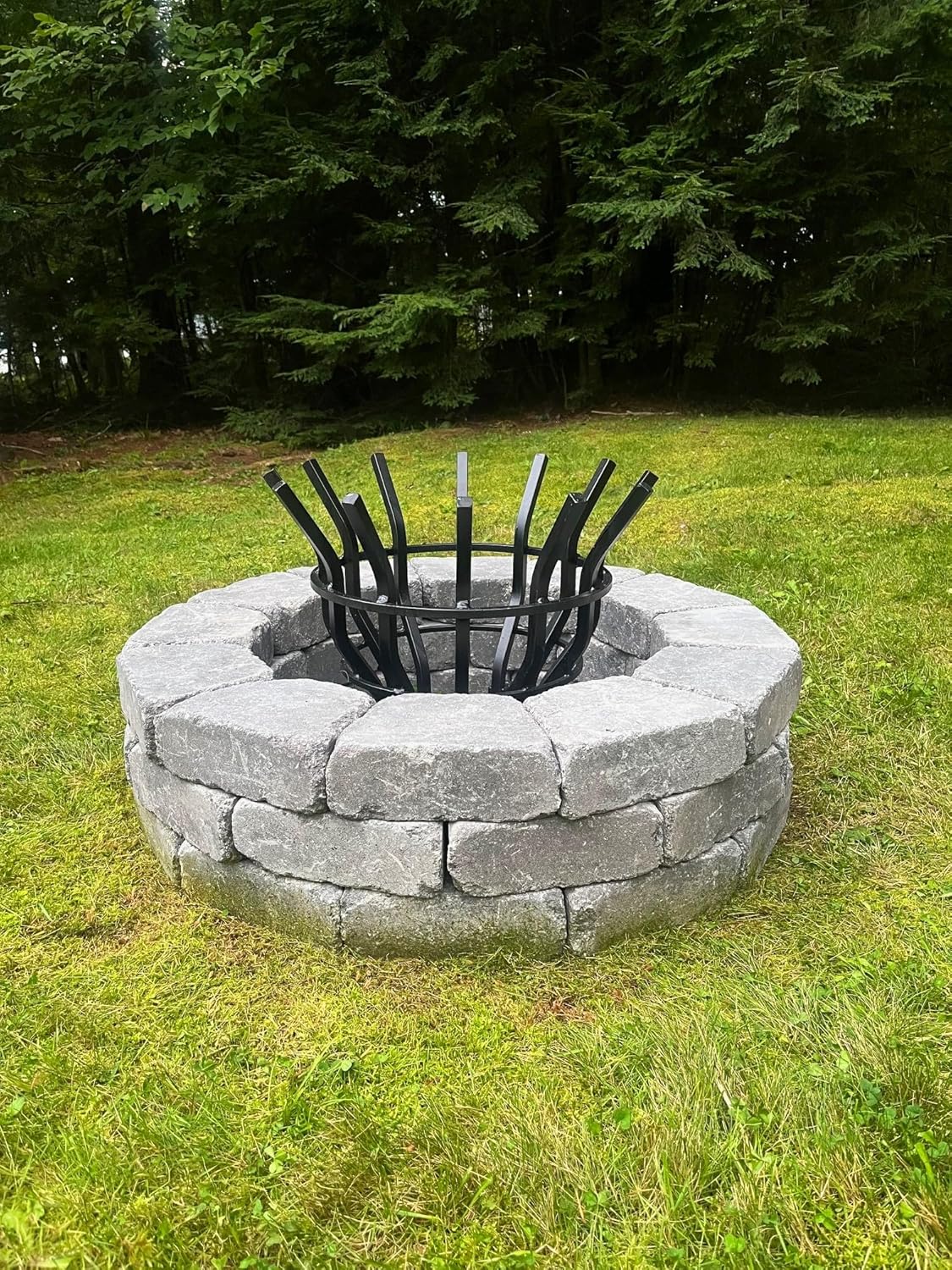Grate Wall of Fire Short Firepit. Throws serious Heat! Black
