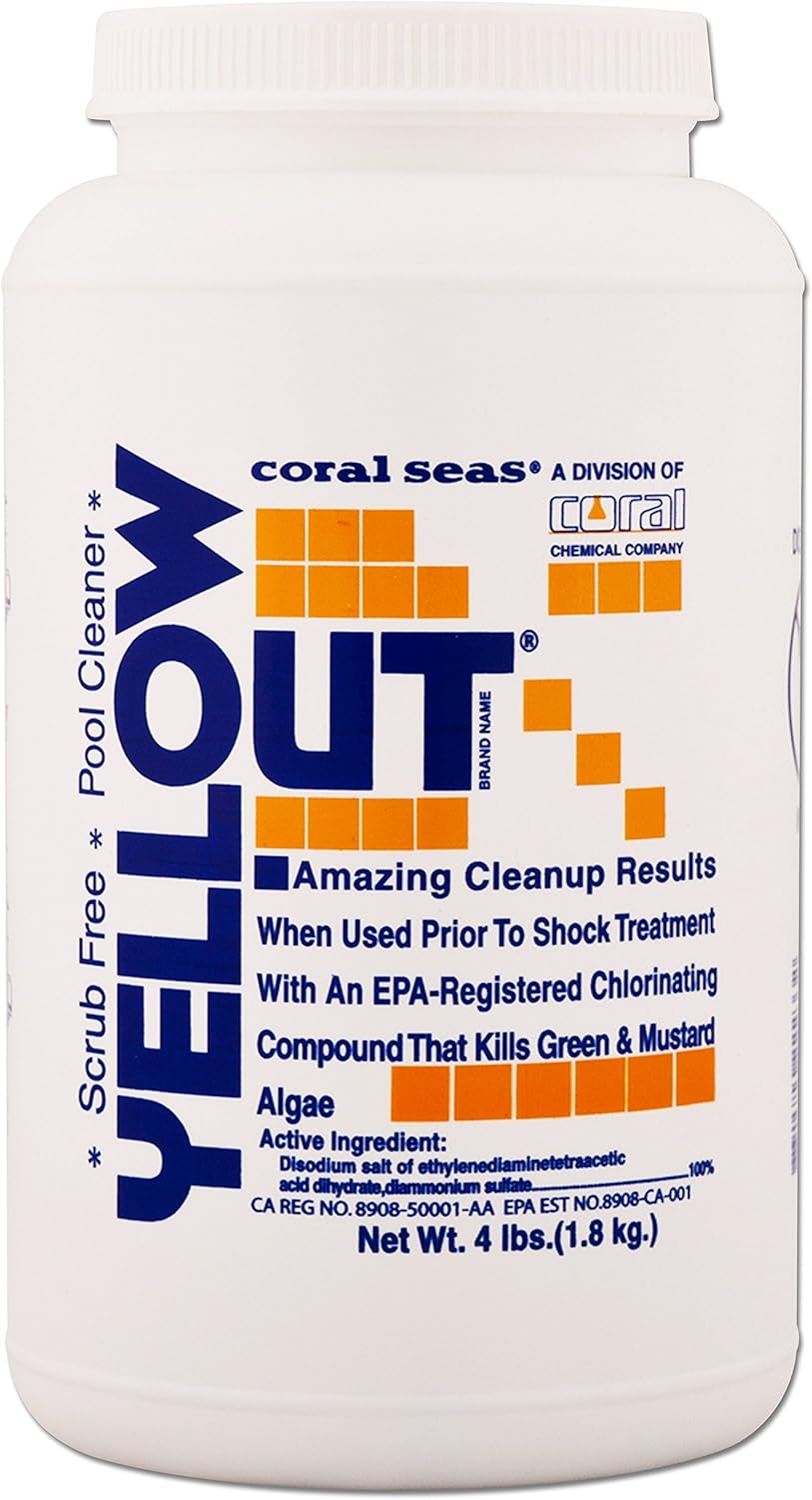Yellow Out Swimming Pool Chlorine Shock Enhancing Treatment - 4 x 4 Pounds