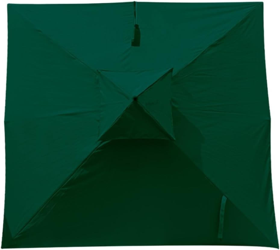 10ft Replacement Canopy Market Umbrella Top Cover 2 Tier Square Patio Umbrella Replacement Top Sun Shade Cloth (Canopy ONLY) ﻿(Green)