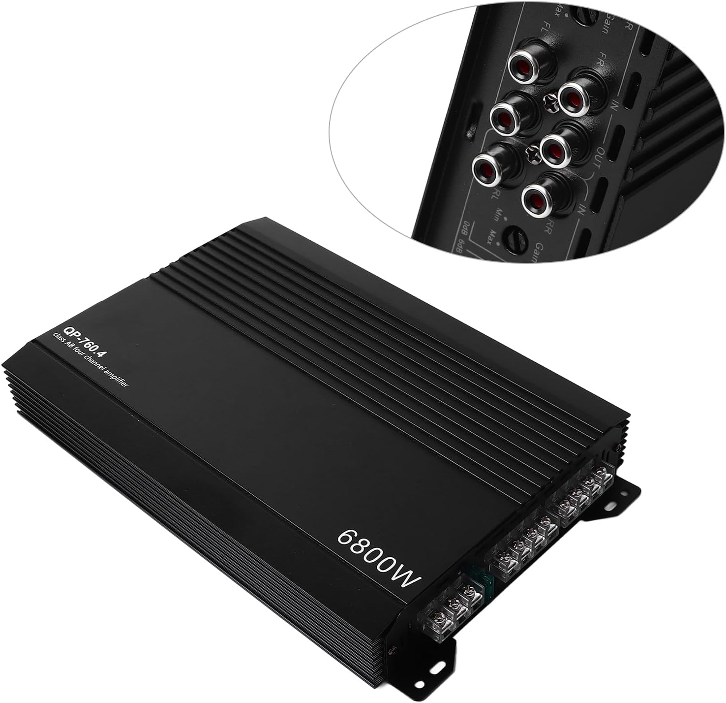 Keenso Car Amplifier,Aluminum Alloy 4 Channel Car Audio Amplifier for Car Speakers