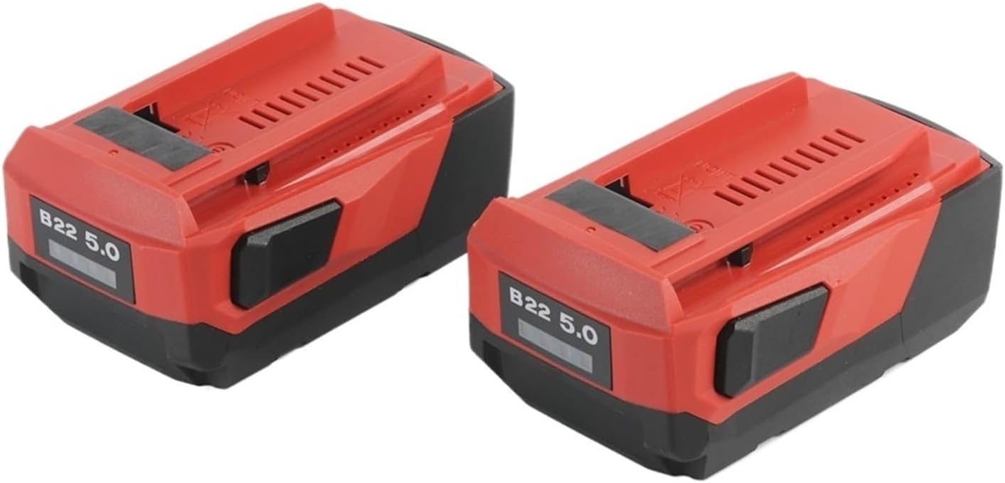 2PCS B22 22V 5.0Ah High Power Lithium-Ion Battery，Compatible for Hilti 18V 21.6V 22V Cordless Power Tool，Compatible for Hilti 22V Battery Tool