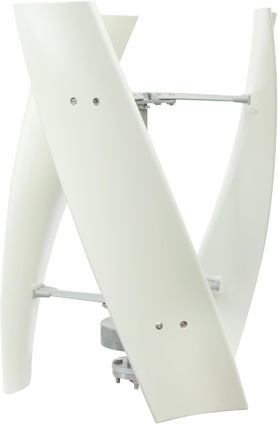 3-blade Wind Turbine Generator Kit 100W 24V Wind Turbine Kit with Controller 4-Hole Flange Fixation Vertical Axis Wind Turbine Generator for Cabins RVs Streetlights, White