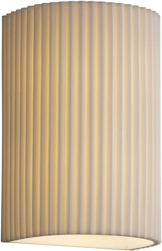 Group PNA-1265W Medium Cylinder Open Top and Bottom Outdoor Wall, Pleated