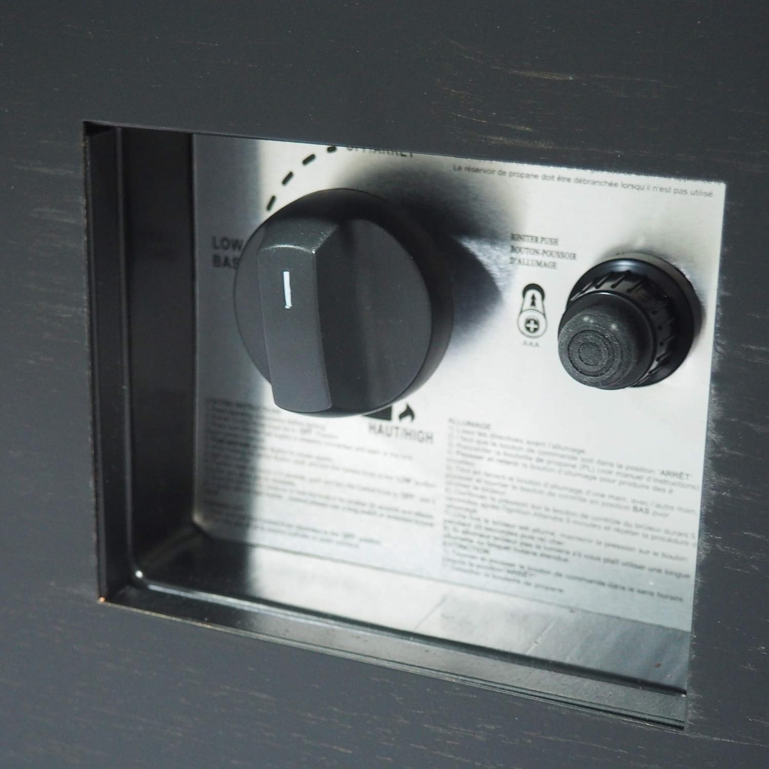 GDFStudio Outdoor Rectangular Fire Pit with Tank Holder, Brushed Brown