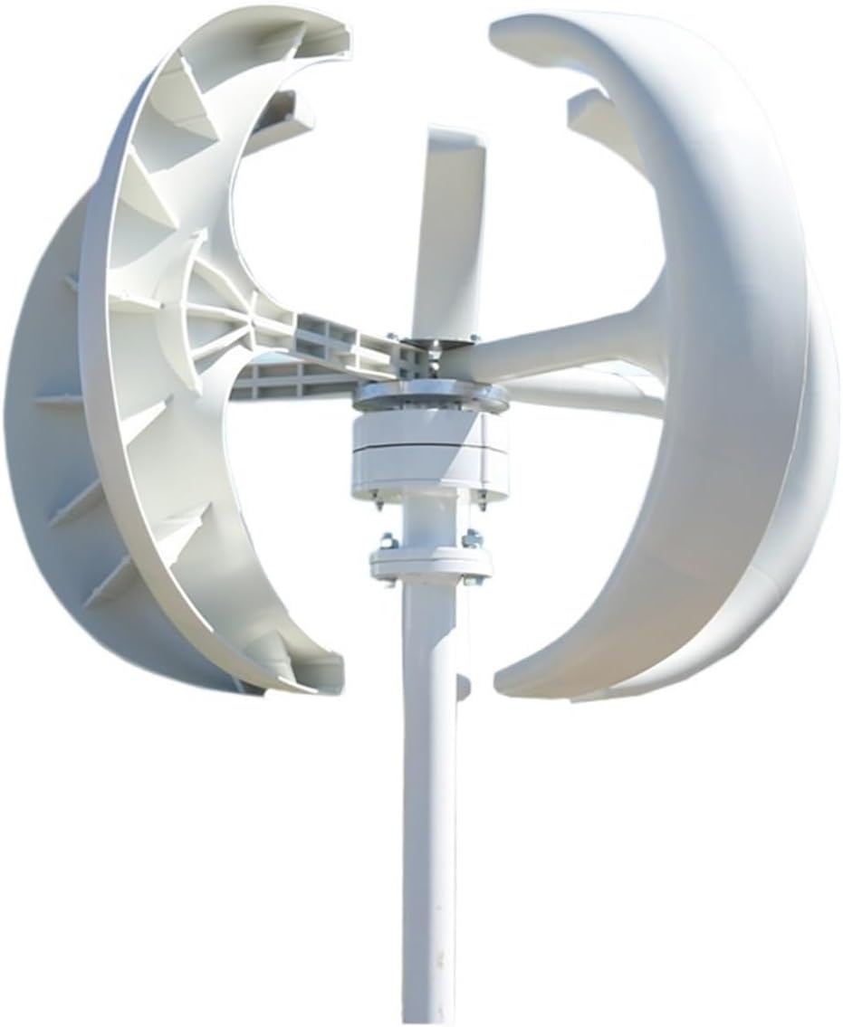 Wind Turbines, 8000W Vertical Axis Wind Turbine 12V 24V 48V Windmill Motor Quick Start Home Farm Hybrid Street Light(White,12V)