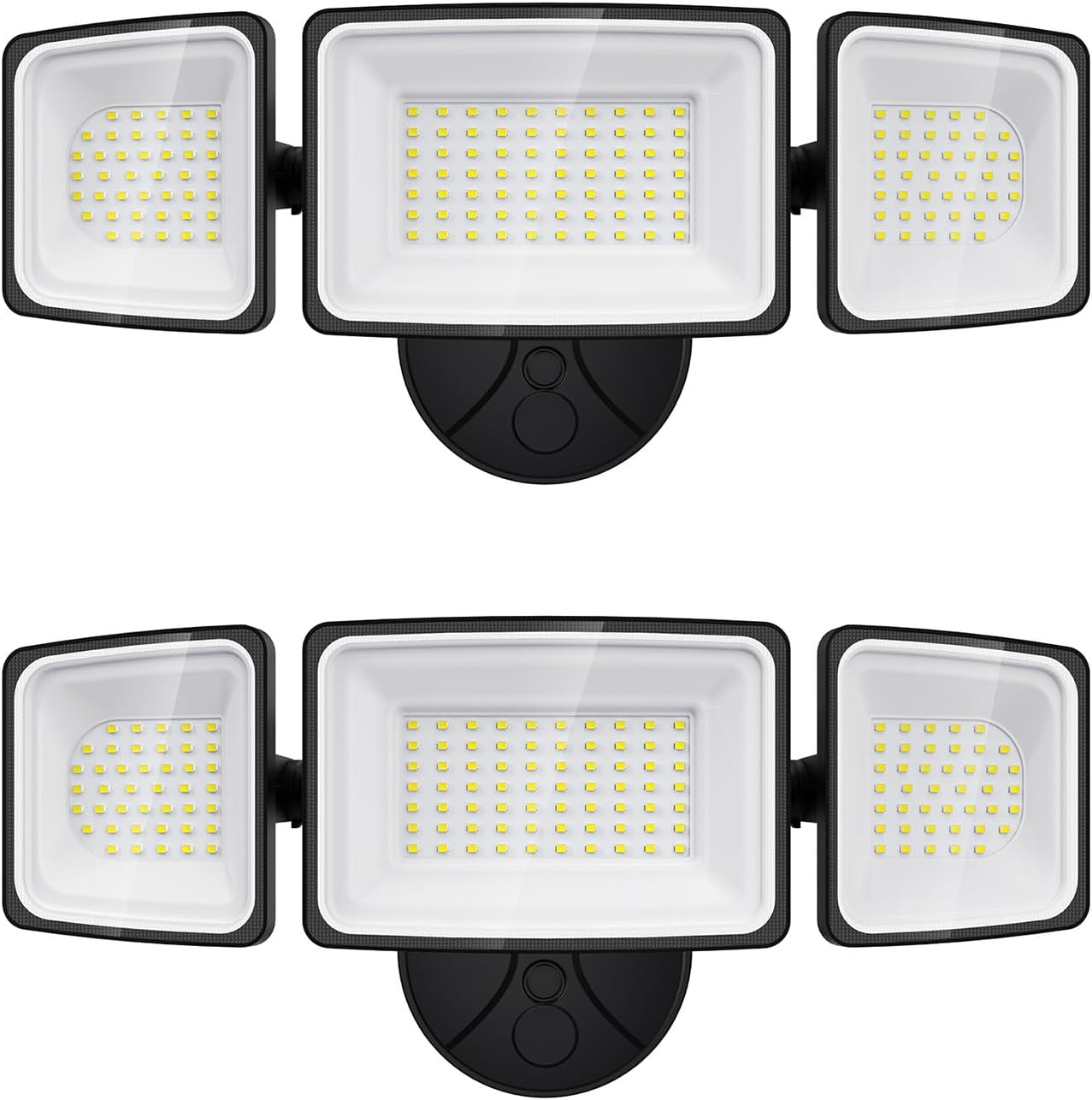 Onforu 130W Flood Lights Outdoor, 2 Packs Outdoor Security Lights 13000LM, 6500K LED Outdoor Flood Lighting Fixture, 3 Adjustable Heads, IP65 Waterproof Exterior Floodlight for Yard,Garage,Eave Mount