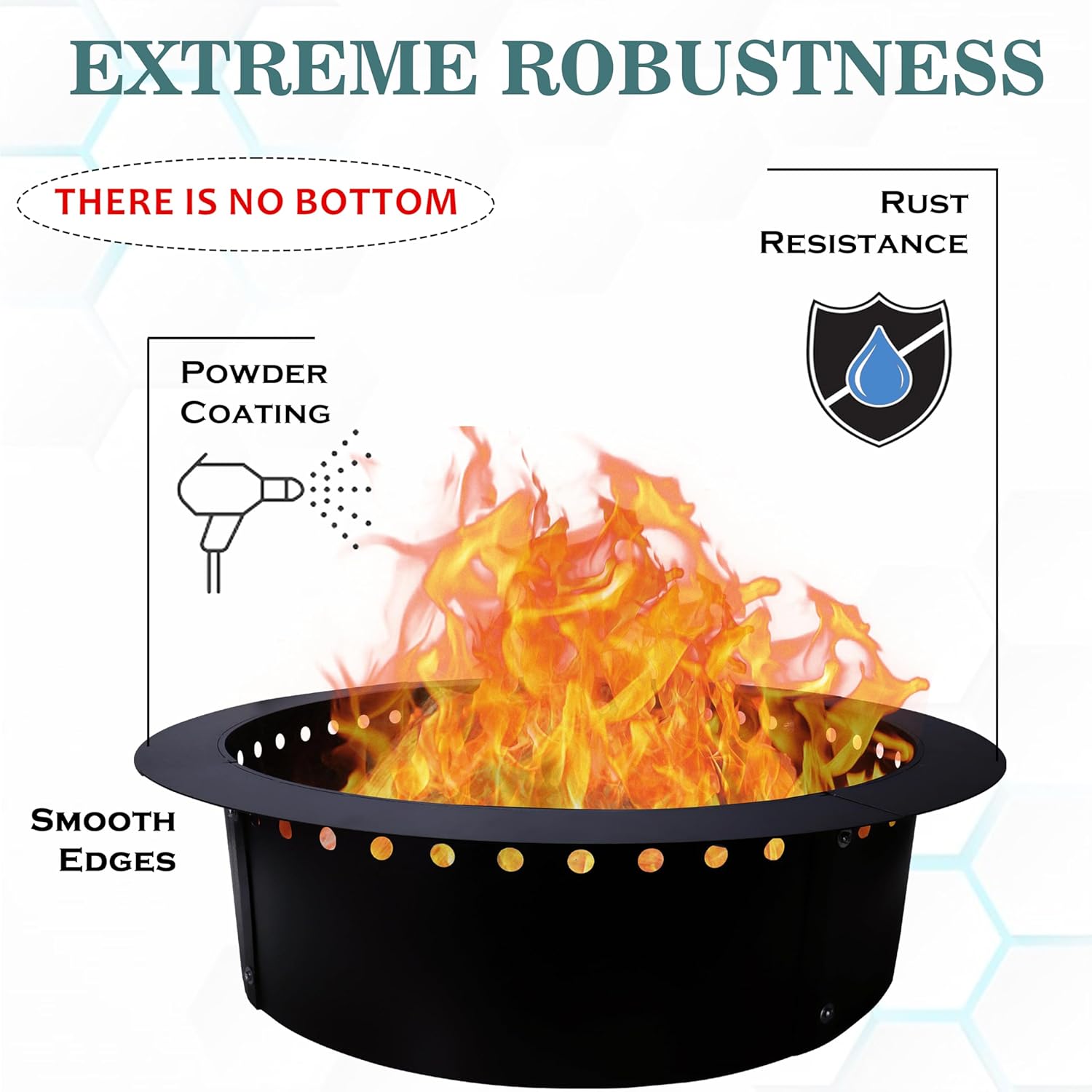 FEBTECH Smokeless Fire Pit Insert 42