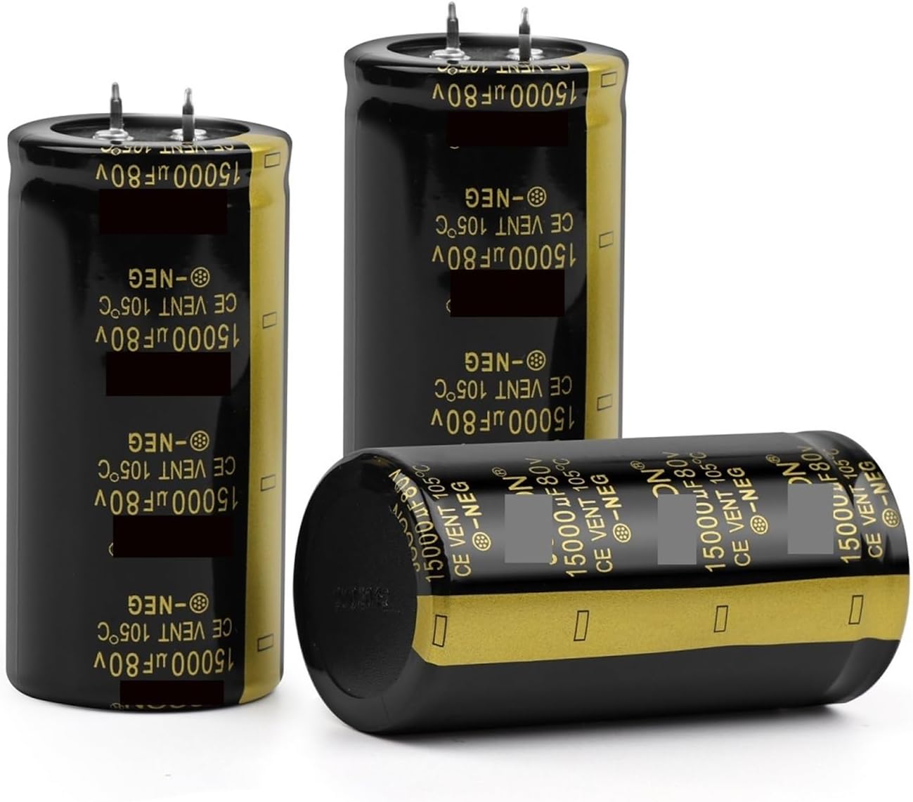 ALKOY 2 Pieces 100V Audio Capacitor Amplifier electrolytic Capacitor 2000 Hours 105 ℃ Suitable for Filter/Audio/air Conditioner/HiFi Capacitor (Size : 100V15000F 35x100 4P)