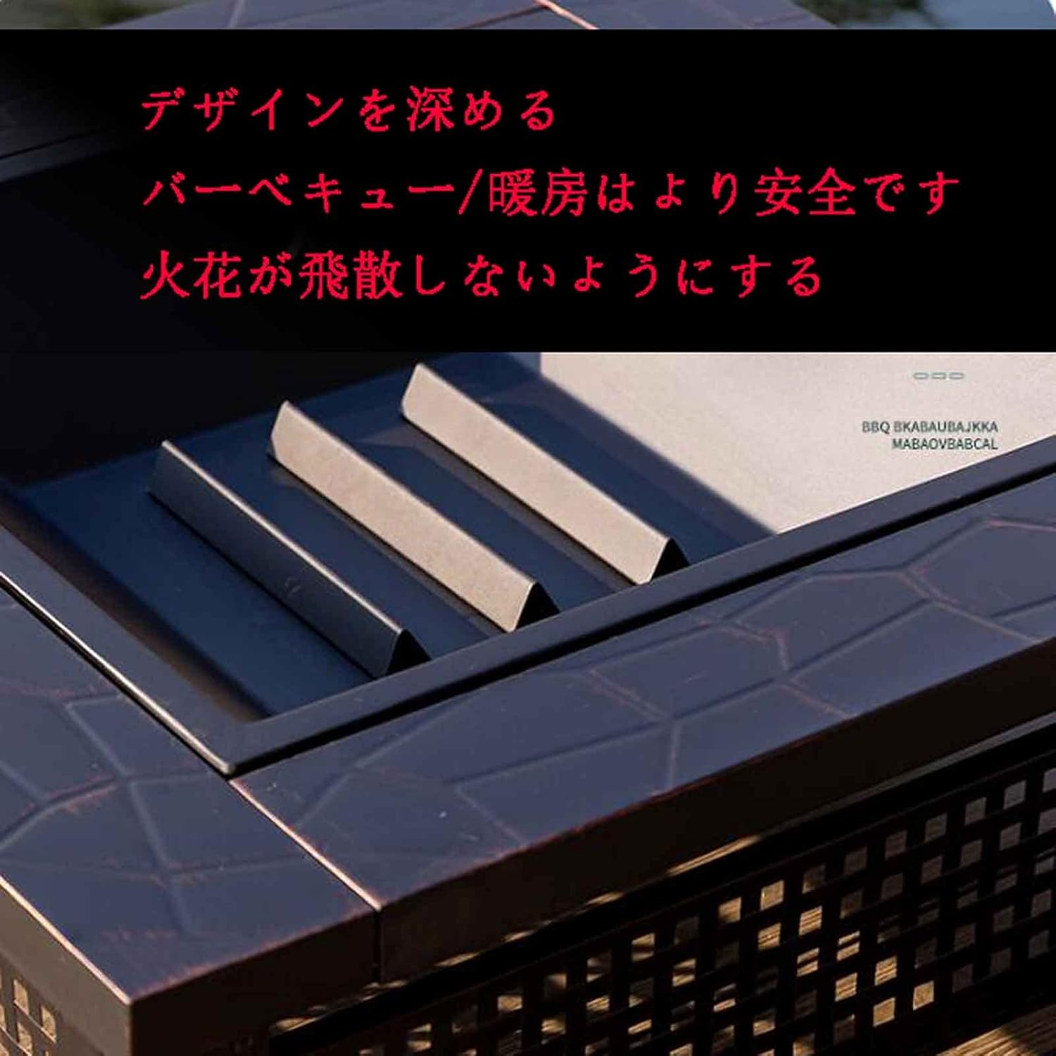 Fire Pits Outdoor Wood Burning Fire Pit Tables, Large Bonfire Wood Burning Patio, Heat-Resistant, Magnesium Oxide Tabletop with Rich Accessories with Cover BBQ Cooking for Outside Camping