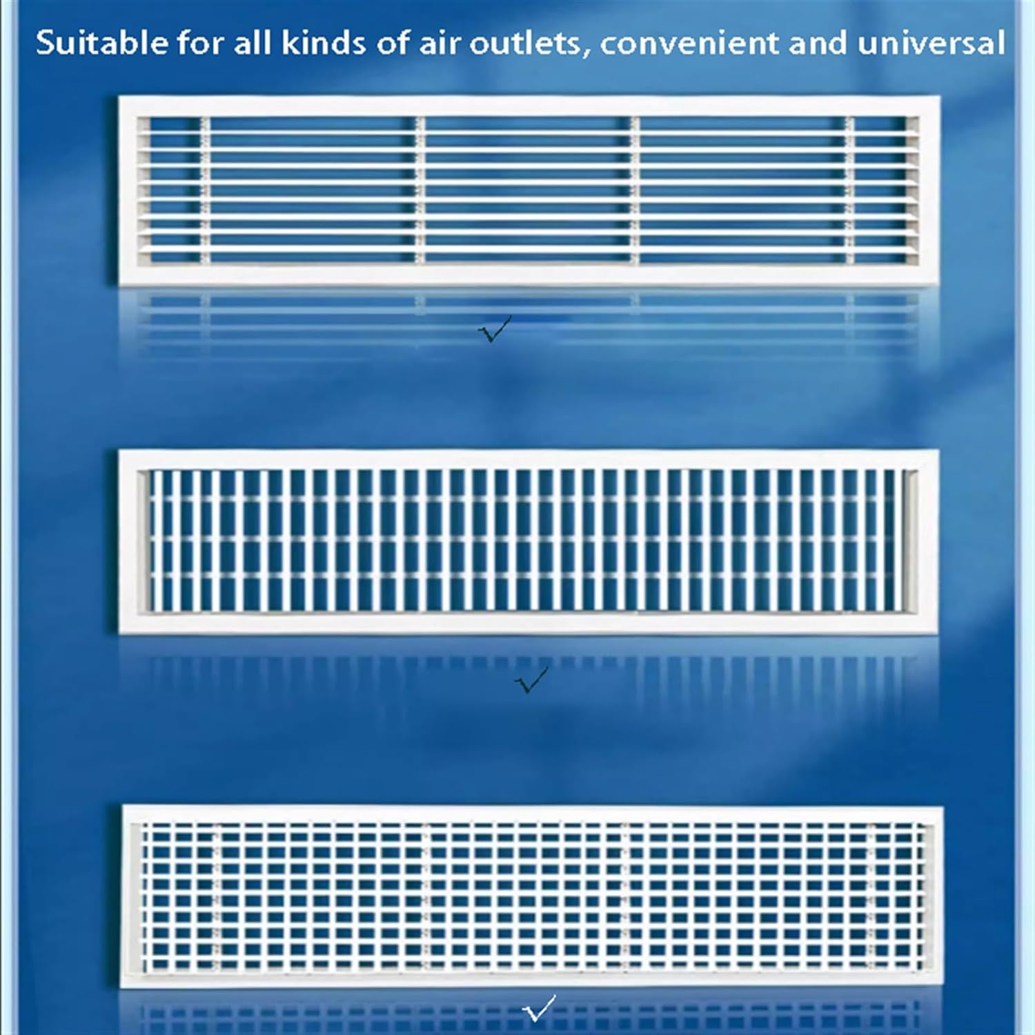 Air conditioning deflector Air Wing Baffle Wind Direction Windshield, Side Outlet Central AC Air Flow Deflector, Adjustable Air Conditioner Deflector for Home Hotel Office