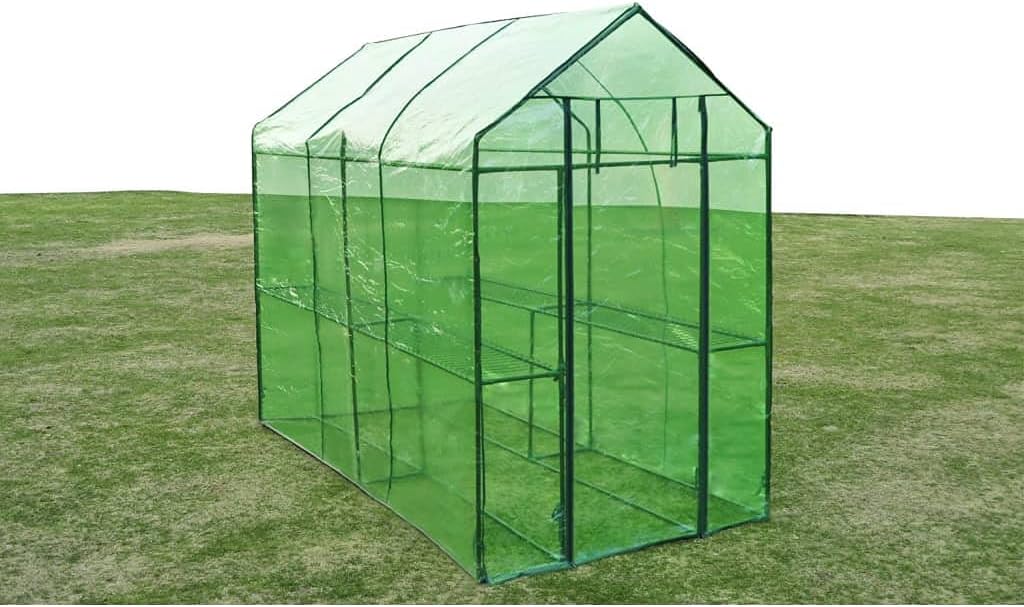 XL Walk-in Greenhouse 94.5x94.5x74.8 in, Powder-Coated Steel Frame & UV PVC Cover, Portable Outdoor for Garden, Patio, Backyard, Balcony, Deck