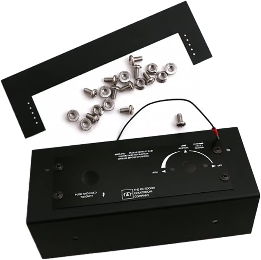 The Outdoor GreatRoom Company Square DIY Hardscape Gas Fire Pit Kit (DIY-2424S-K), 24-Inch