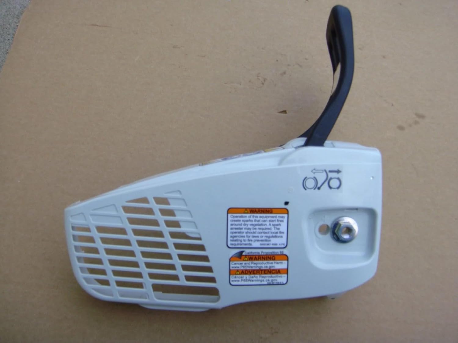 Genuine new MS194C CHAINSAW CLUTCH SIDE BRAKE HANDLE COVER - REAR HANDLE VERSION ONLY,Replacement for STIHL OEM