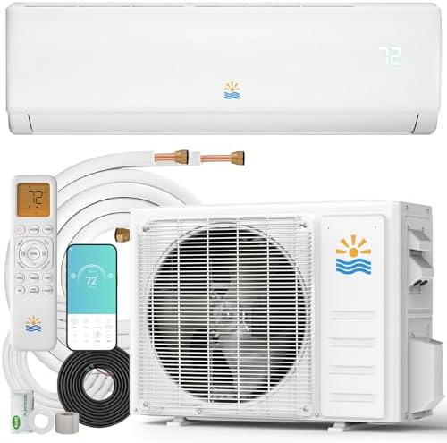 Mini Split Air Conditioner - 12000 BTU Ductless Mini Split Ac/Heating System, 115V 20 SEER2 Wifi Enabled Inverter, 750Sq.Ft, Split AC Unit with Precharged Heat Pump, R454B with Installation Kit