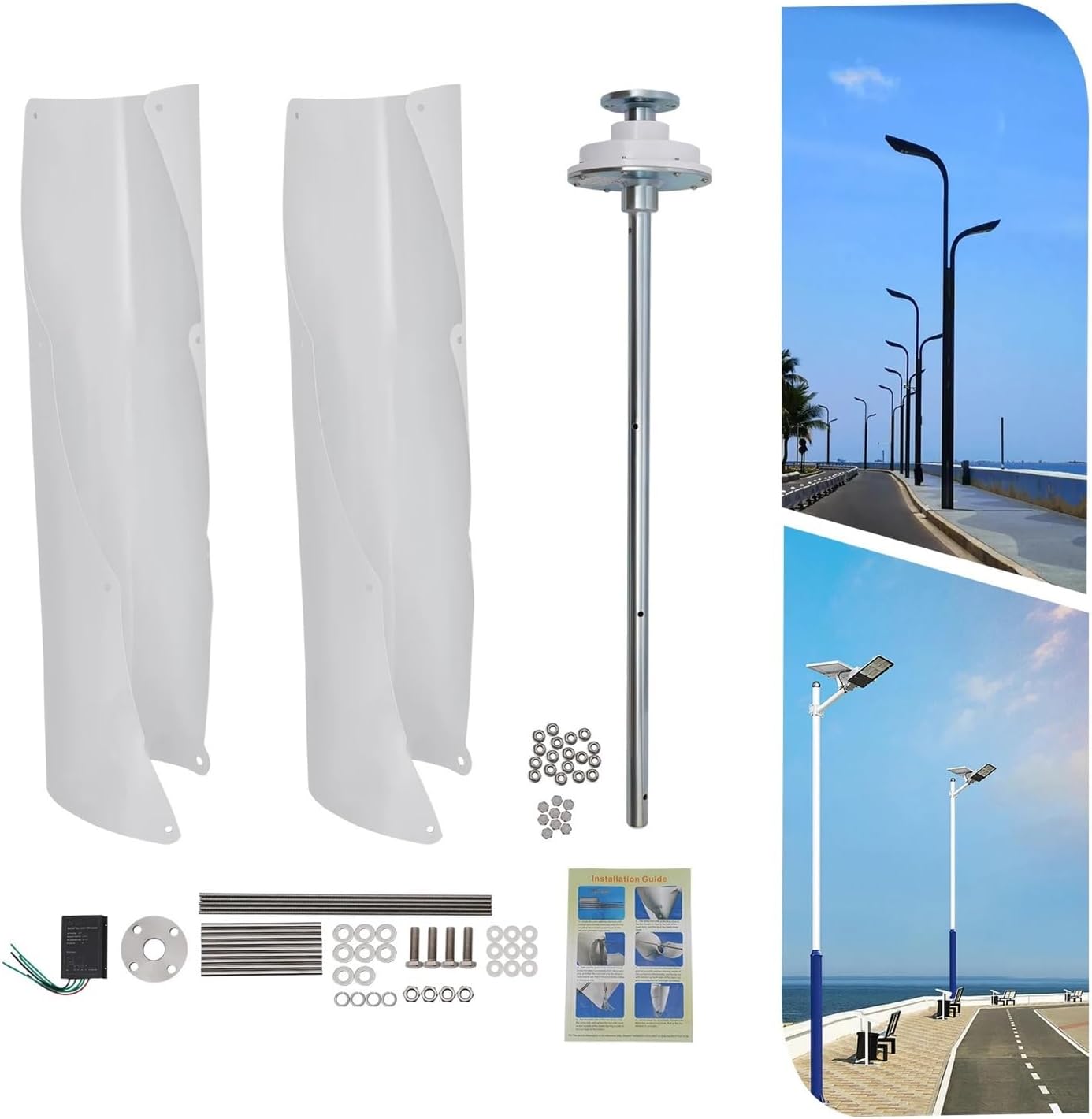 Wind Turbines, 24V 400W Vertical Levitation Axis Wind Turbine nerator Low Wind Speed Starting Wind Turbines