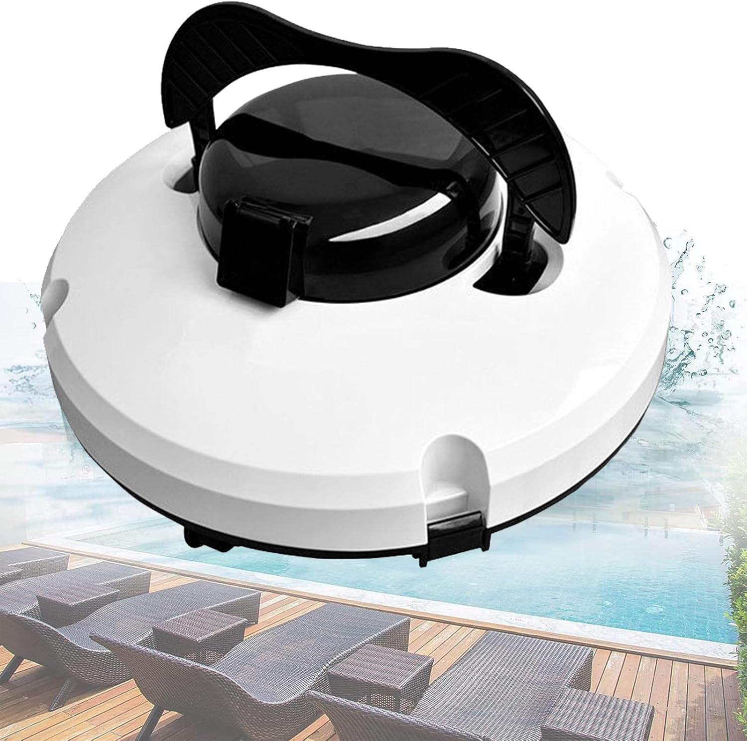 Cordless Robotic Pool Cleaner 28W/30W IPX8 Waterproof Dual-Motor Suction Self-Parking 120Mins Runtime Automatic Pool Vacuum