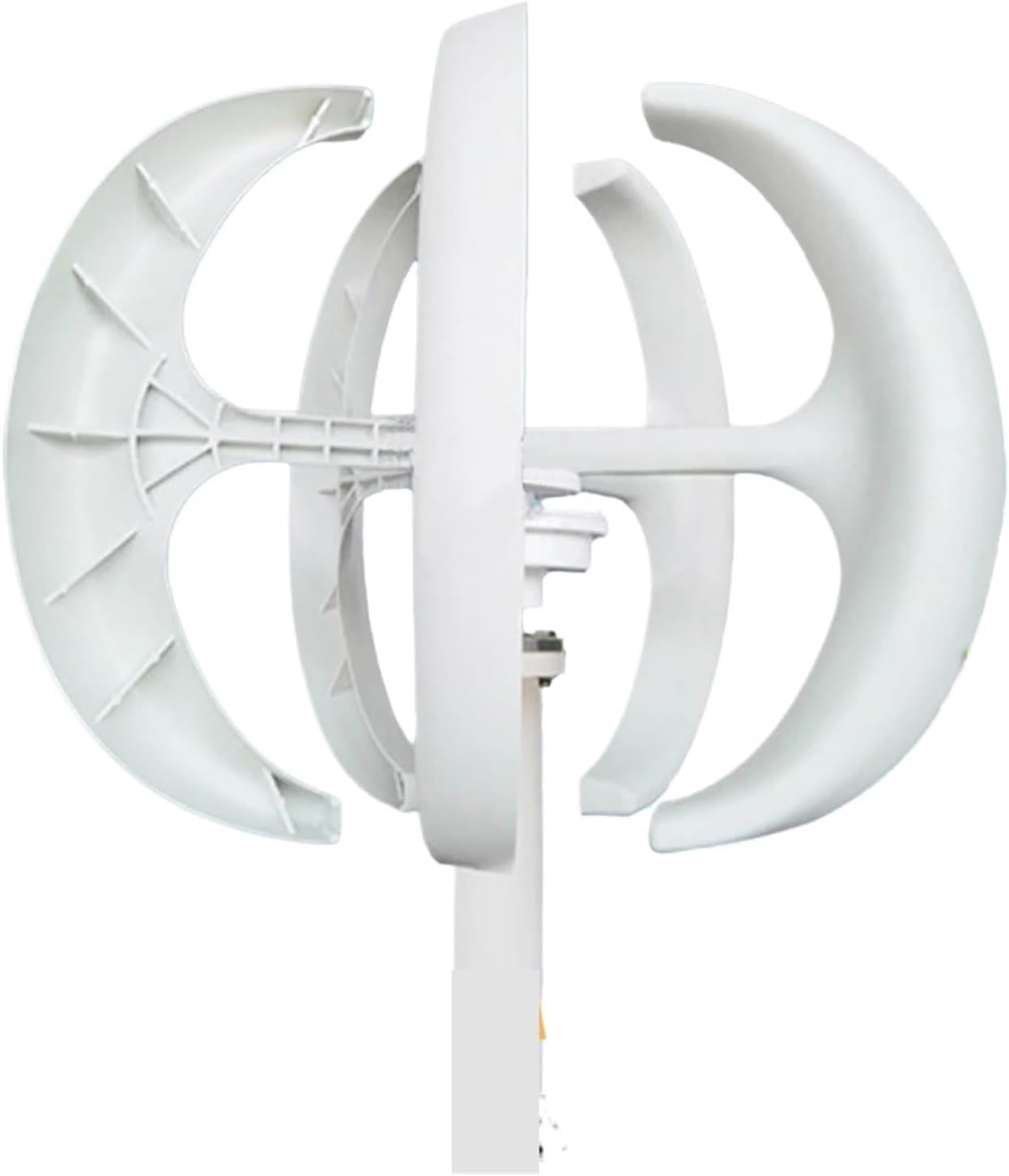 Windmill Generator, Lantern Shape 5KW 12V 24V Vertical Wind Power Turbine Generator Kit For Home 5000W Low Noise Windmill Low Wind Speed Starting Wind Turbines (Color : White, Size : 12V)