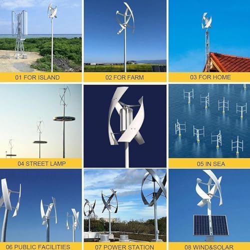 6000W Noiseless Vertical Wind Turbine - High-Efficiency Magnetic Levitation Generator for Home & Farm, Easy Install, Eco-Friendly Renewable Energy, 24V Controller, Sustainable Power Solution