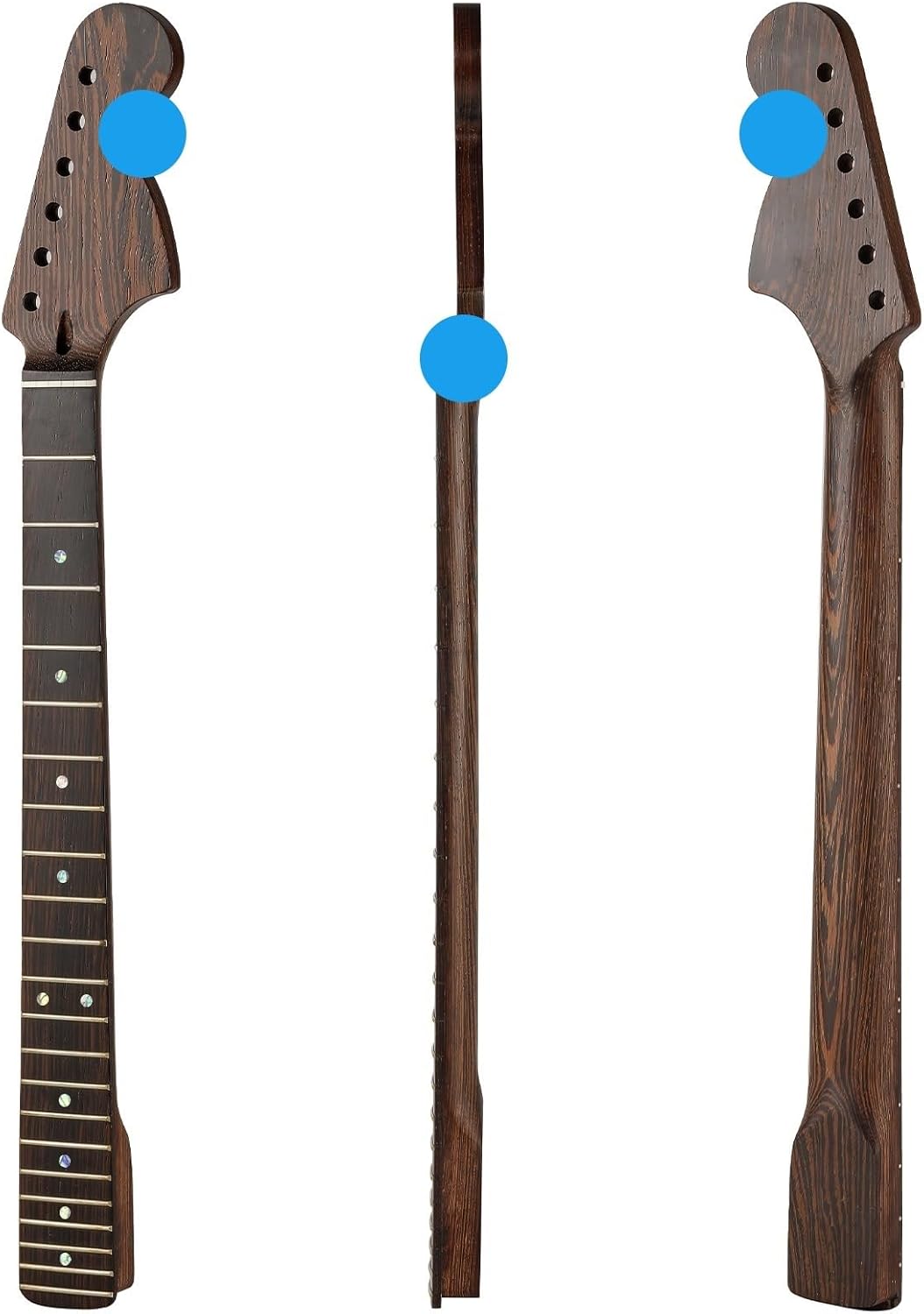 22 Fret ST Wenge Electric Guitar Neck Big Head for ST Style Guitar DIY Parts Replacement