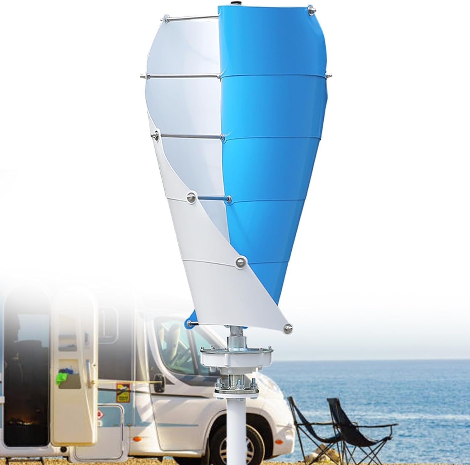 CHRISK 10000W Wind Turbine Generator Kit Vertical Wind Power Turbine Generator Kit 3 Phase AC Permanent Magnet Generator for Home RV Boat