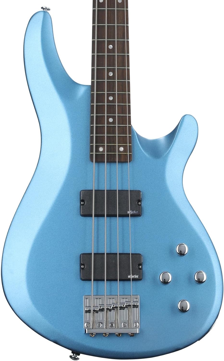 Schecter C-4 Deluxe Bass Guitar - Satin Metallic Blue