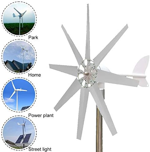 8/5 Blades 8000W Wind Turbines Generator 12V/24V with Charge Controller Windmill Energy Turbines Generators for Home Yacht Farm,3 Blades,24v