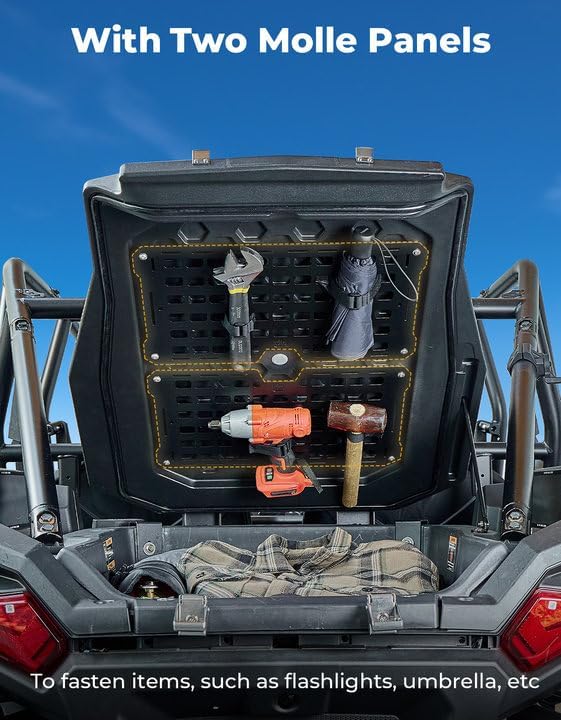 KEMIMOTO 2024 2025 XP 1000 Tonneau Cover Upgraded Waterproof Compatible with Polaris RZR XP 1000/4 2024 2025 Heavy-Duty Rear Bed Cargo Box Storage Enclosure Trunk Accessories Replace #2884548