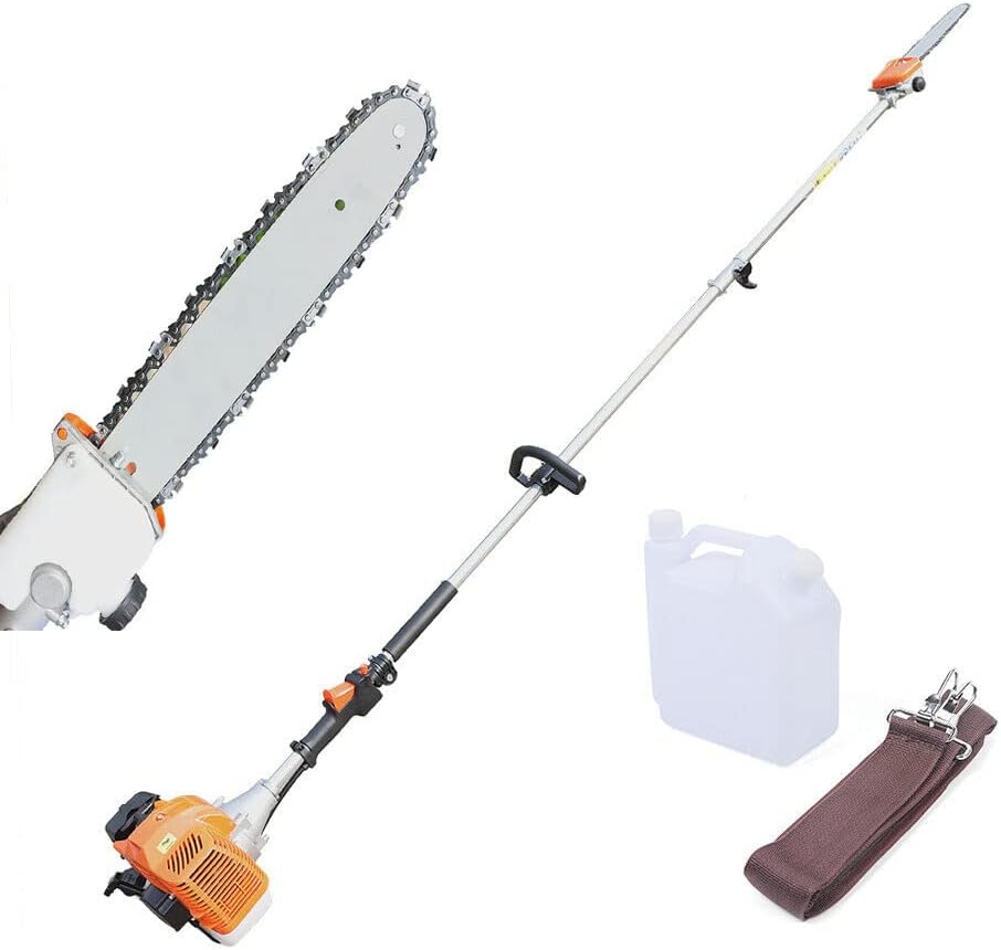 Gas Pole Saw 52cc 2 Stroke Pole Chainsaw Single Cylinder Air-Cooled Cordless Pole Chainsaw for Tree Trimming